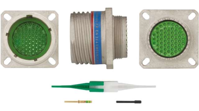 Souriau Sunbank by Eaton, EN3645, Copper Alloy Straight 55 Way Panel MIL Spec Circular Connector Female, Male | EN3645M0EN35MN