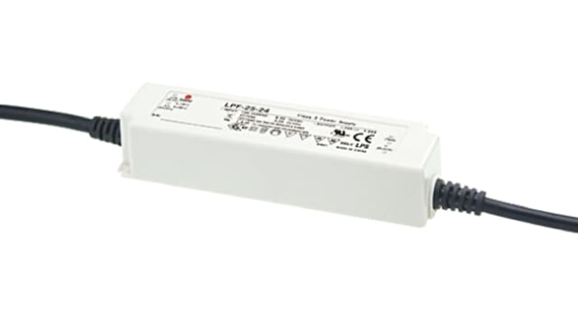 MEAN WELL LED Driver, 13.2/24 V Output, 25.2 W Output, 1.05 A PWM, Resistance, 3 in 1 | LPF-25-24