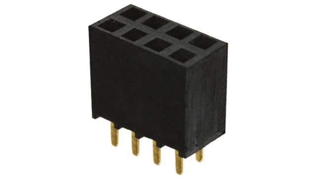Samtec SSW Series Straight Through Hole PCB Socket, 8-Contact, 2 Row, 2.54 mm Pitch Solder | SSW-104-01-G-D