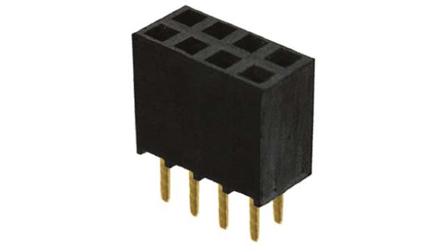 Samtec SSW Series Straight Through Hole PCB Socket, 8-Contact, 2 Row, 2.54 mm Pitch Solder | SSW-104-02-S-D