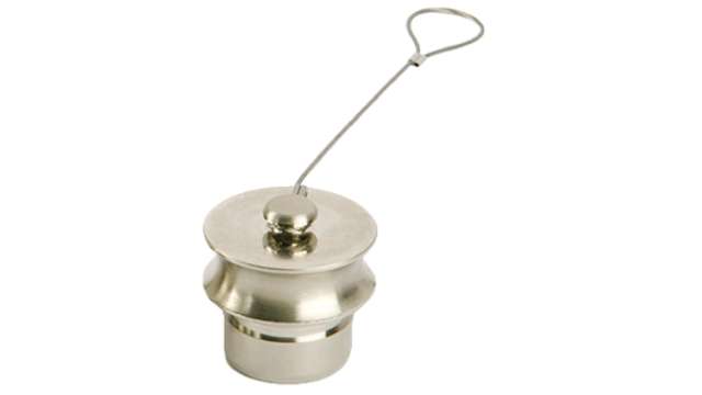 Bulgin 6000 Male Dust Cap, Shell Size 32 IP69K, IP68, IP66 Rated, with Nickel Finish, Brass | PXM6081