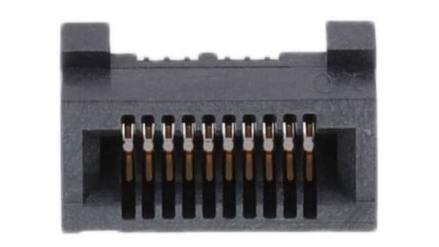 Samtec HSEC8-DV Series Straight Edge Connector Female, Surface, 20-Contacts, 0.8 mm Pitch, 2 Row, Surface Mount | HSEC8-110-01-L-DV-A-TR