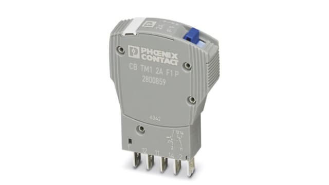 Phoenix Contact TRABTECH Thermal Circuit Breaker - CB TM1 2A F1 P  Single Pole, 2A Current Rating | 2800859