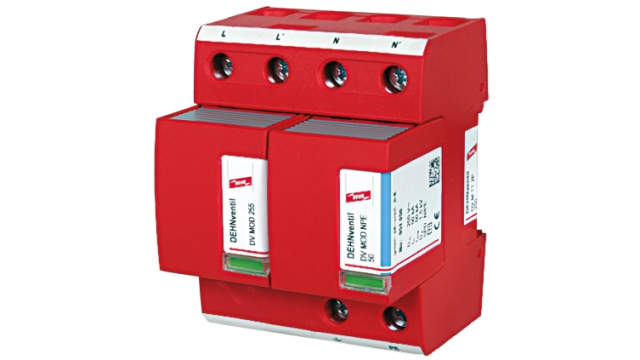 Dehn, DV Modular Surge Protector 255V ac Maximum Voltage Rating 50 kA Maximum Surge Current Lightning Arrester | DV M TT 2P 255