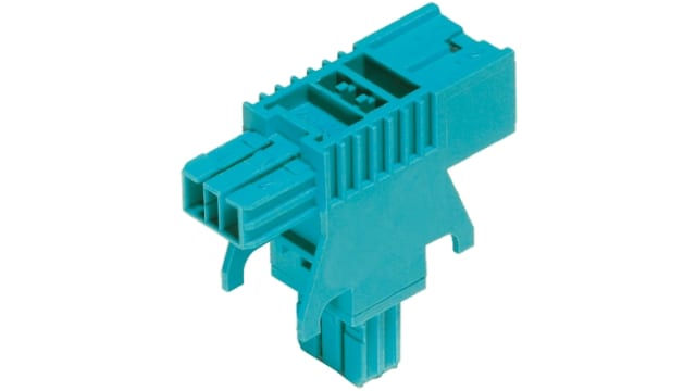 Wieland BST14i Series Snap-in T-Connector Female/Male Spring Terminal, 2-Pole, 3A, IP20 | 93.420.4653.0