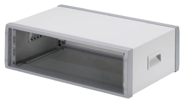 OKW, 3 U 19 in Rack Mount Case Instrumet Ventilated 350 mm, 516.3 mm 157.3 mm | M6019305