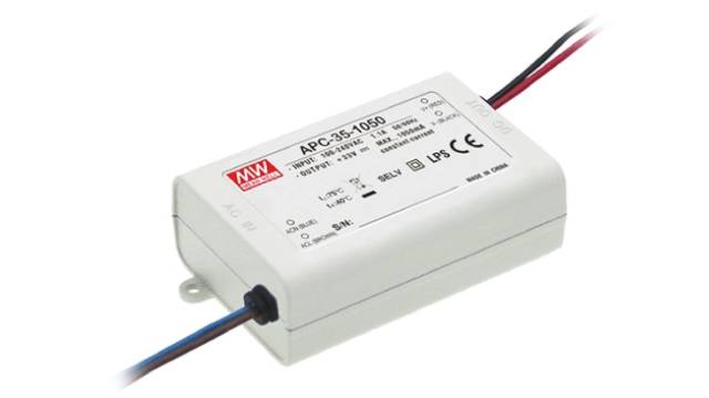 MEAN WELL LED Driver, 11/33 V Output, 34.7 W Output, 1050 mA | APC-35-1050