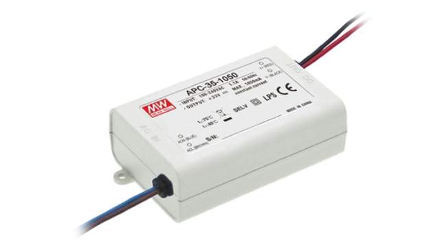 MEAN WELL LED Driver, 15/50 V Output, 35 W Output, 700 mA | APC-35-700