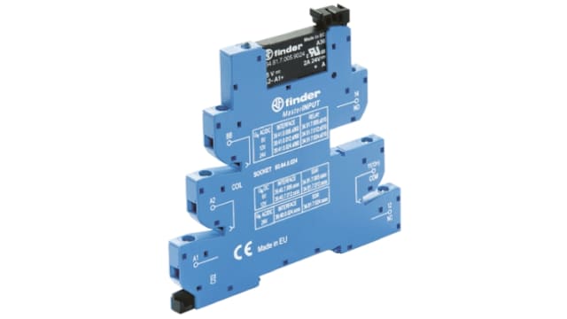 Finder 39 Series Interface Relay, DIN Rail Mount, SPST, 1-Pole | 39.40.0.024.9024