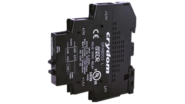 Sensata Crydom Solid State Interface Relay, 32 V dc Control, 3 A Load, DIN Rail Mount | DR48D03