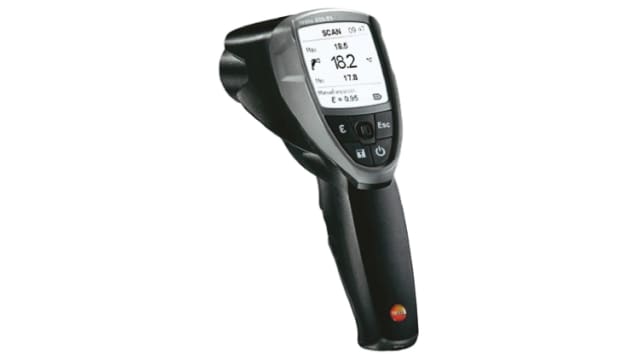 Testo 835-T1 Infrared Thermometer, -30 °C Min, 600 °C Max, ±1.5 °C, ±1 °C, ±2.5 °C Accuracy, Centigrade Measurements | 0560 8351