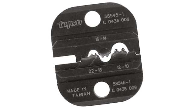 TE Connectivity, Pro-Crimper III Crimp Die Set, Coaxial Type Crimp Die Black | 58545-1