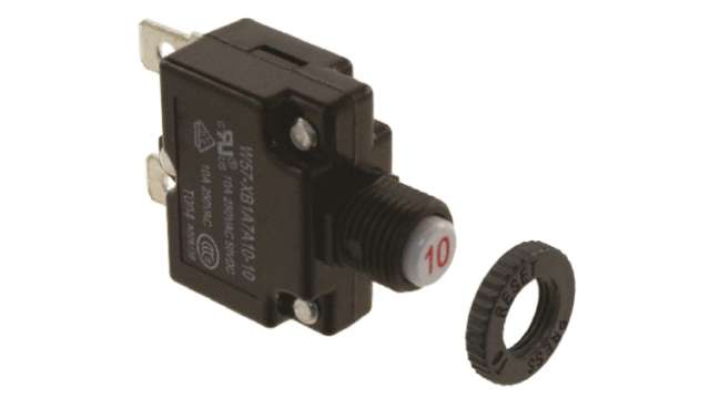TE Connectivity Thermal Circuit Breaker - W57  Single Pole 250V ac Voltage Rating, 5A Current Rating | W57-XB1A7A10-5