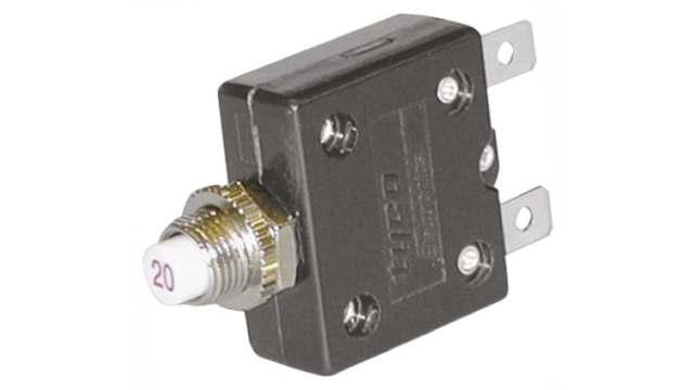 TE Connectivity Thermal Circuit Breaker - W54  Single Pole 250V ac Voltage Rating, 5A Current Rating | W54-XB1A4A10-5