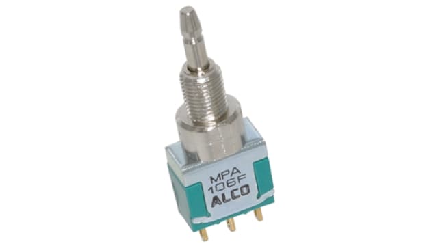 TE Connectivity Push Button Switch, Momentary, Panel, 6.35 mm Cutout, SPDT, 28 V dc | MPA106F