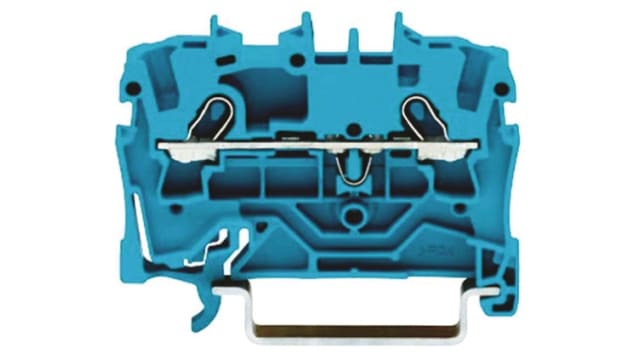 WAGO 2000-1204 TOPJOB S Series Feed Through Terminal Block Blue, 1 mm², 1-Level, Cage Clamp, ATEX, EAC Ex, IECEx | 2000-1204