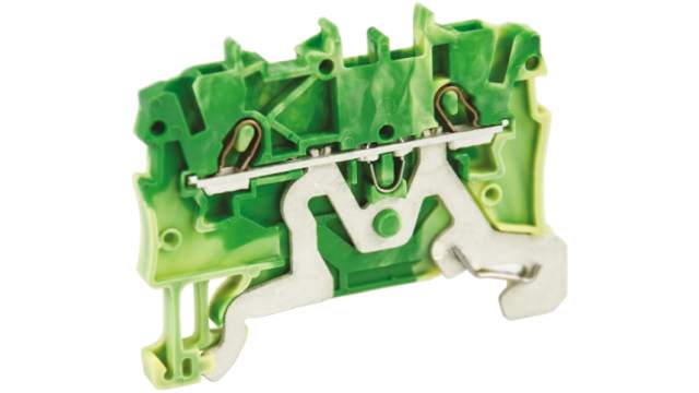WAGO 2000-1207 Earth Terminal Block Green, Yellow, 1 mm², 1-Level, Cage Clamp, IECEx/ATEX | 2000-1207