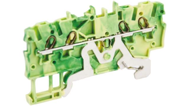 WAGO 2000-1407 Earth Terminal Block Green, Yellow, 1 mm², 1-Level, Cage Clamp, IECEx/ATEX | 2000-1407