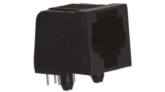 TE Connectivity 5520470 Series RJ25 Connector Female, Through Hole, Cat3, UTP Shield Right Angle 1 Port 6 -Way | 5520470-3