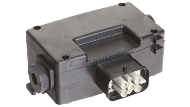 HARTING, Han Power S IP65 Black Surface Mount 6P + E Industrial Power Socket, Rated At 10A, 600 V | 09120084806
