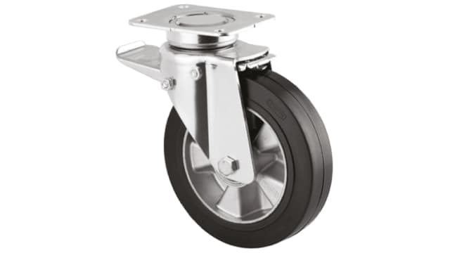 Tente Braked Swivel Castor Wheel, 300kg Capacity, 125mm Wheel | 3642IEP125P63