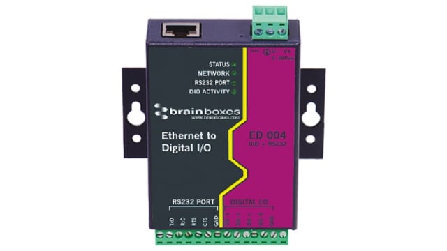 Brainboxes 100 BaseTX, Ethernet 10 Baset Ethernet Media Converter Ethernet Media Converter, 100Mbps | ED-004