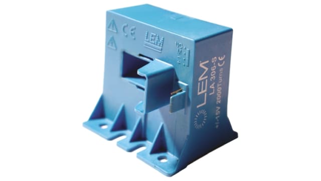 LEM LA Series Current Transformer, 400A Input, 400:1, 200 mA Output, 30 x 13mm Bore, ±15 V | LA 306-S