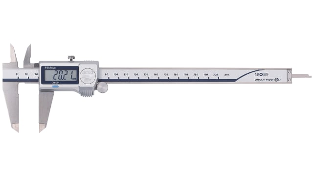 Mitutoyo Caliper 200 mm 0.01 mm Resolution Digital, Metric | 500-713-20