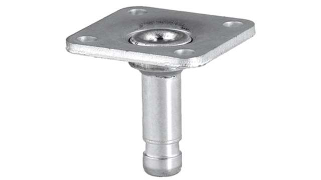 Tente Plate Fitting P41-38x38 / 8 Castor Cast Iron 38 mm | P41-38x38 / 8