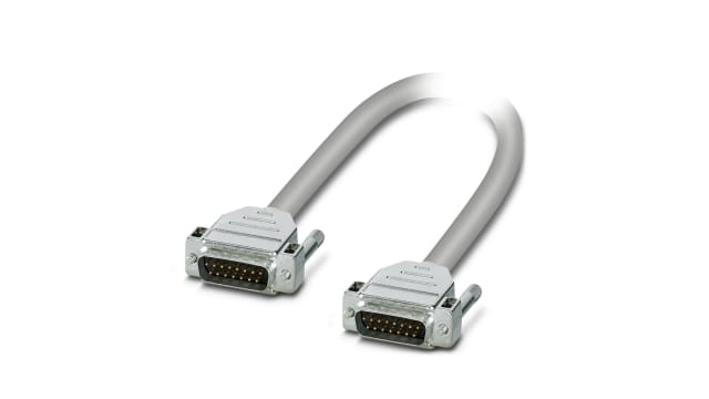 Phoenix Contact Male 15 Pin D-sub to Male 15 Pin D-sub Serial Cable, 3m, CABLE-D15SUB/S/S/300/KONFEK/S Series | 2305622