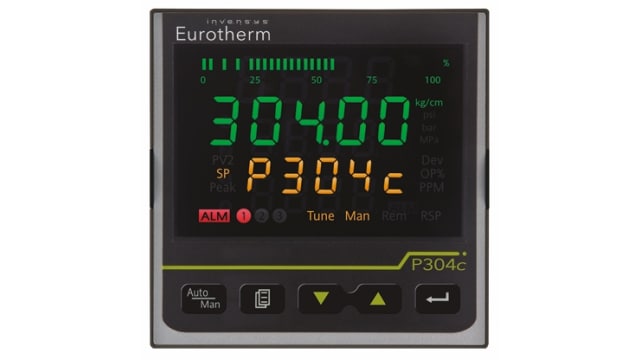 Eurotherm Piccolo P304 Melt Pressure Controller, 92 x 92mm, 3 Output Analogue, Relay, 100 → 230 V ac Supply | P304C/CC/VH/XXX/SDXX