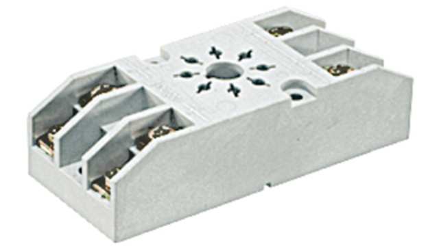 Relpol 8 Pin 300V ac DIN Rail, Panel Mount Relay Socket, for use with R15 Series DPDT Relay | GZ8-01