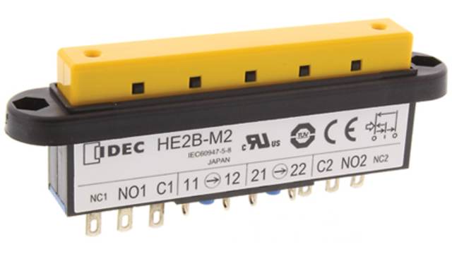 Idec HE2B Series Safety Enabling Switch, 3 Position, SPST, IP40 | HE2B-M222