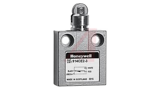 Honeywell 914CE Series Roller Plunger Limit Switch, NO/NC, IP66, IP67, IP68, SPDT, Die Cast Zinc Housing, 250V ac Max, | 914CE2-3