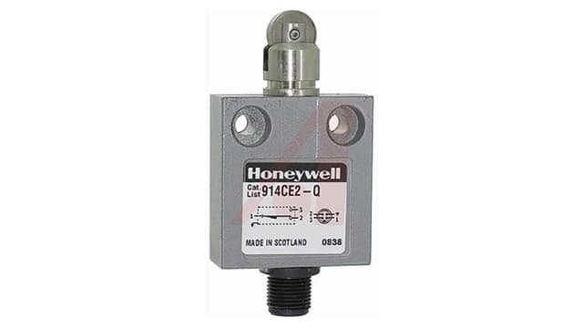 Honeywell 914CE Series Roller Plunger Limit Switch, NO/NC, IP66, IP67, IP68, SPDT, Die Cast Zinc Housing, 250V ac Max, | 914CE2-Q