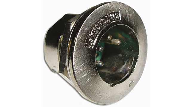 Switchcraft Panel XLR Connector, Straight, 500 V Male, 4 Way, Silver Plating | B4MH