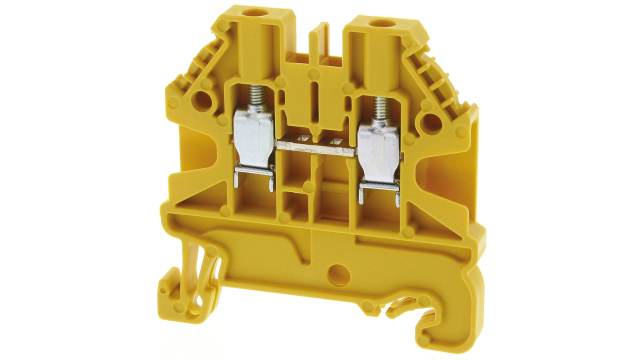 Wieland 58.503.0055.8 WT 2.5 Series Feed Through Terminal Block Yellow, 2.5 mm², 1-Level, Screw, ATEX | 58.503.0055.8