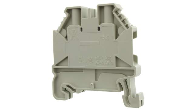 Wieland 58.504.0055.0 WT 4 Series Feed Through Terminal Block Grey, 26-10 AWG, 1-Level, Screw, ATEX | 58.504.0055.0