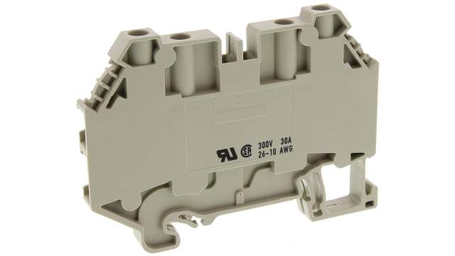 Wieland 58.504.5155.0 WT 4 D2/2 Series Feed Through Terminal Block Grey, 26-10 AWG, 1-Level, Screw, ATEX | 58.504.5155.0