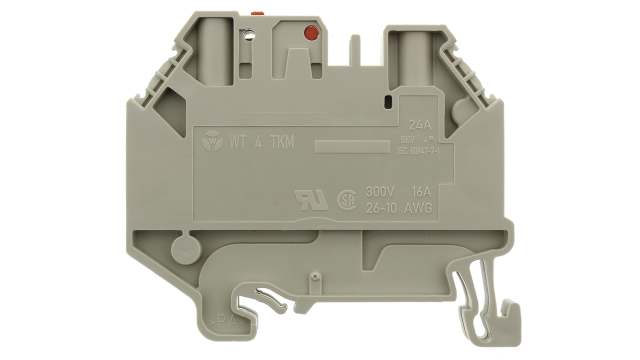 Wieland 58.504.2055.0 WT 4 TKM Series Disconnect Terminal Block Grey, 26-10 AWG, 1-Level, Screw, ATEX | 58.504.2055.0