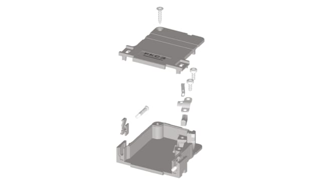 FCT from Molex FKC Series ABS Angled D-Sub Backshell, 15 Way Strain Relief | FKC2AE / 1727040113