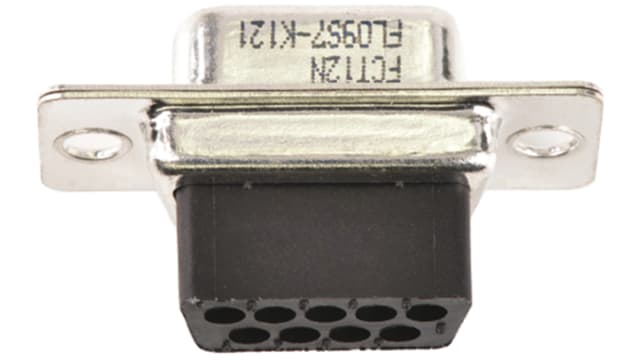 FCT from Molex 172704 9 Way Straight 2.84 mm Pitch Cable D-Sub Connector, with Through Hole Female | FL09S7-K121 / 1727040010