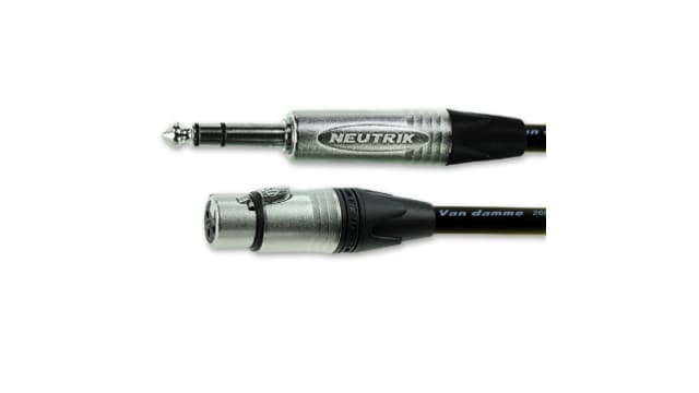 Van Damme Male XLR to Female Jack XLR Cable, Black, 3 m | 101-033-301