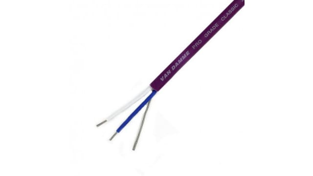 Van Damme Microphone Cable Screened, 3.5mm od, 100m, Purple | 268-015-070