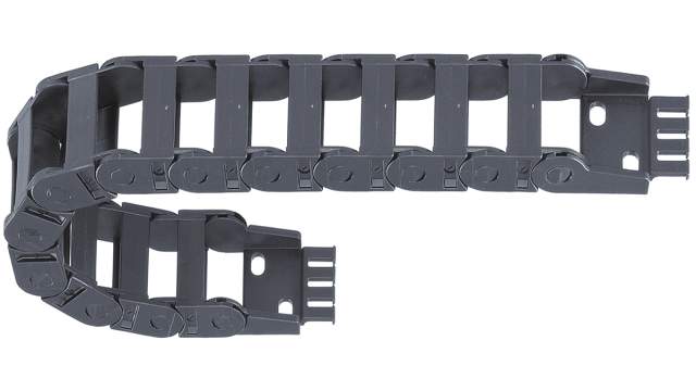 Igus e-chain Black, W26 mm x D23 mm, L1 m, 100 mm Min. Bend Radius, Igumid G | 10.015.100.0