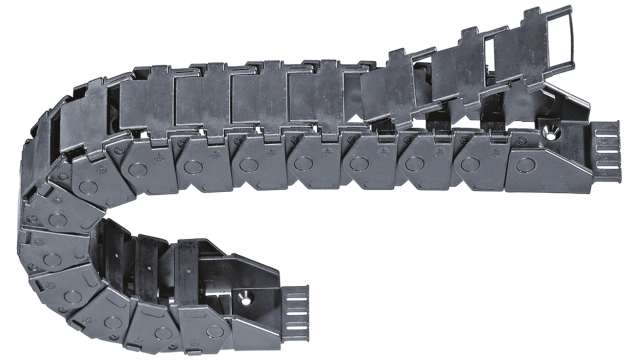 Igus e-chain Black, W60.5 mm x D39 mm, L1 m, 125 mm Min. Bend Radius, Igumid G | 17.4.125.0