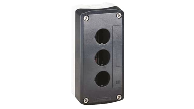 Schneider Electric Grey Plastic XAL Control Station Enclosure - 3 Hole 22 mm Diameter | XALD03H7