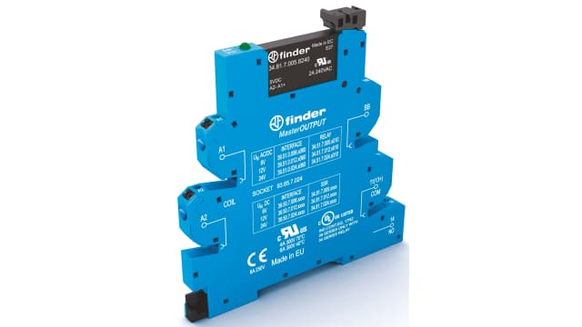Finder Series 39 Series Solid State Interface Relay, 13.2 V Control, 6 A Load, DIN Rail Mount | 39.50.7.012.9024