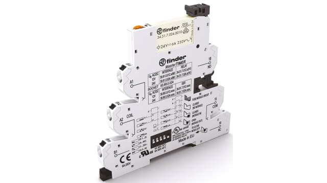 Finder 39 Series Interface Relay, DIN Rail Mount, 24V ac/dc Coil, SPDT | 39.91.0.024.0060