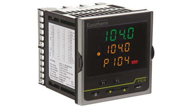 Eurotherm Piccolo P104 PID Temperature Controller, 96 x 96mm, 2 Output Logic, Relay, 85 → 264 V ac Supply Voltage | P104/CC/VH/LRC/R
